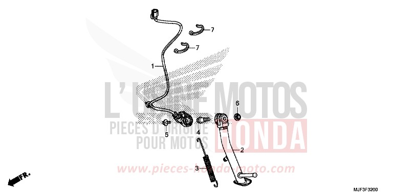 STAND for CTX700 ABS DARKNESS BLACK METALLIC (NH463) from 2014